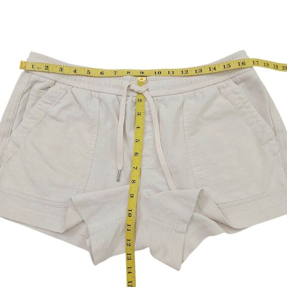 Athleta Shorts Womens 14 Beige Farallon Heathered Knit Comfy Athletic Beach - Picture 9 of 10